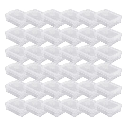 36 Pack: Clear Stacking Crayon Box by Simply Tidy™